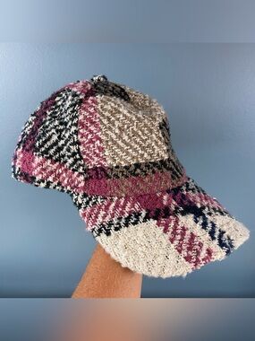 David And Young Plaid Tweed Flannel Hat Cap Adjustable Women’s